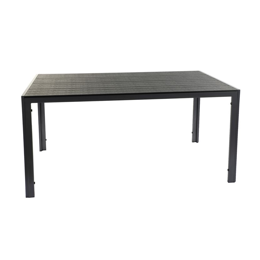 Gartentisch 'Merida' anthrazit/schwarz 150 x 90 x 74 cm