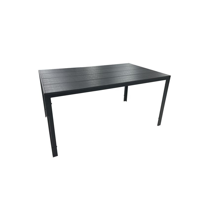 Gartentisch 'Merida' anthrazit/schwarz 150 x 90 x 74 cm