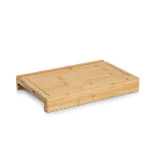 Schneidebrett mit Tablett & Tablet-Halter Bambus/Kunststoff 40 x 5,2 x 26,5 cm