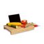 Schneidebrett mit Tablett & Tablet-Halter Bambus/Kunststoff 40 x 5,2 x 26,5 cm