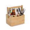 Utensilienhalter mit Tragegriff Bambus 21,5 x 23 x 14 cm