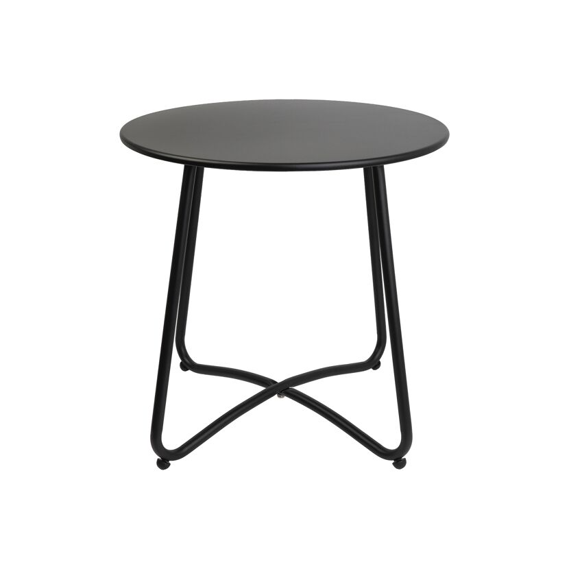 Beistelltisch 'Tim' rund schwarz Ø 45 x 45 cm Stahl
