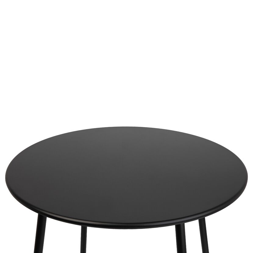 Beistelltisch 'Tim' rund schwarz Ø 45 x 45 cm Stahl