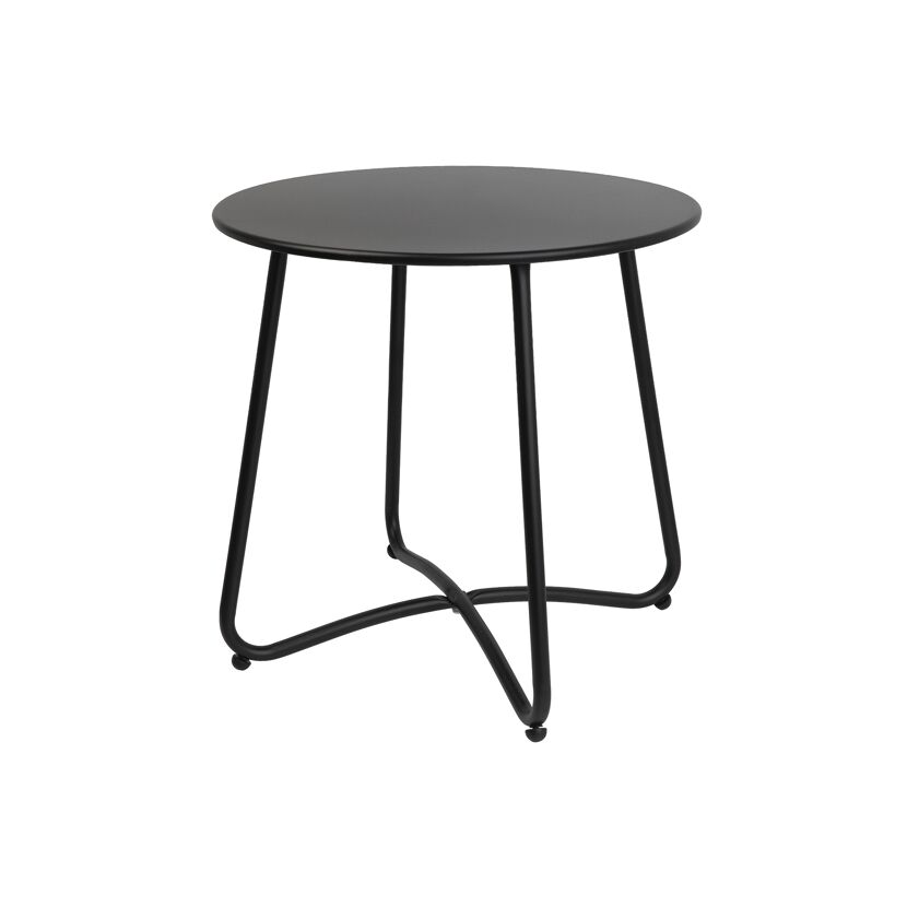 Beistelltisch 'Tim' rund schwarz Ø 45 x 45 cm Stahl