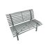 Gartenbank 'Palermo' grau 150 x 81,5 x 73 cm Stahl pulverbeschichtet