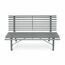 Gartenbank 'Palermo' grau 150 x 81,5 x 73 cm Stahl pulverbeschichtet
