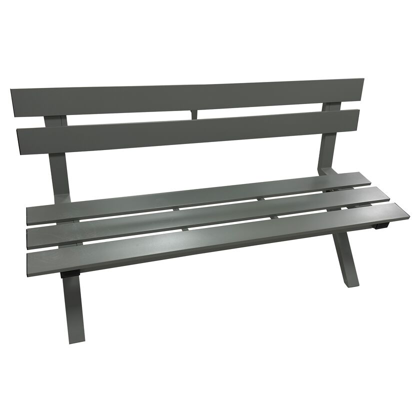 Gartenbank 'Genua' grau 116 x 80 x 54 cm Stahl pulverbeschichtet