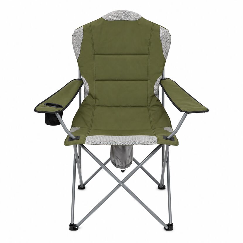 Campingstuhl 'Premium' grün/silber 91 x 106 x 60 cm