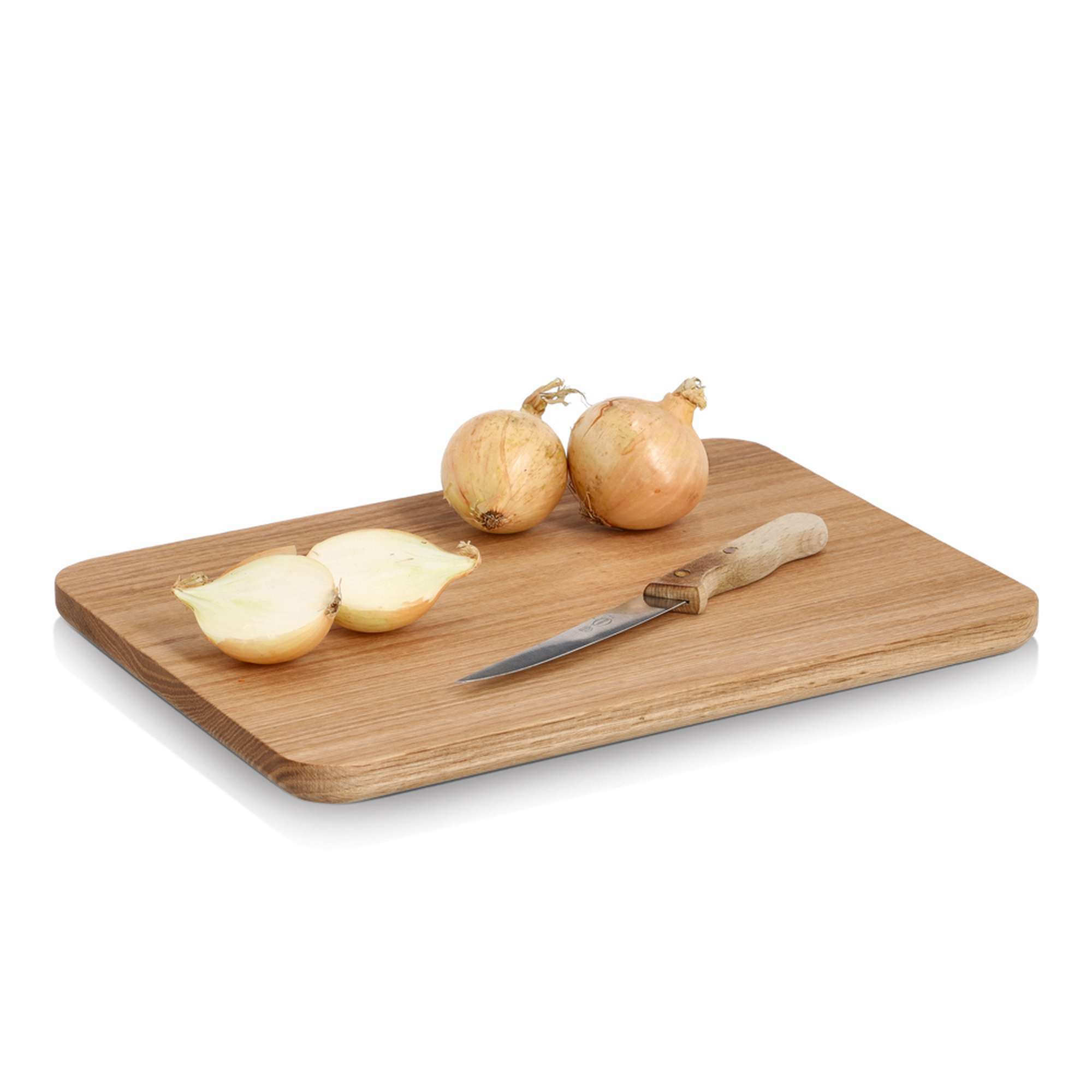 Schneide-/Servierbrett mit Griff Eiche 53 x 1,9 x 26 cm