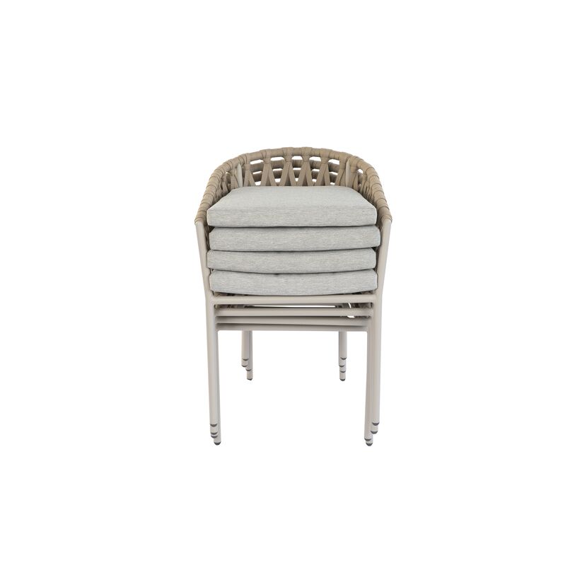 Gartensessel 'Avola' taupe 59 x 79,5 x 66 cm