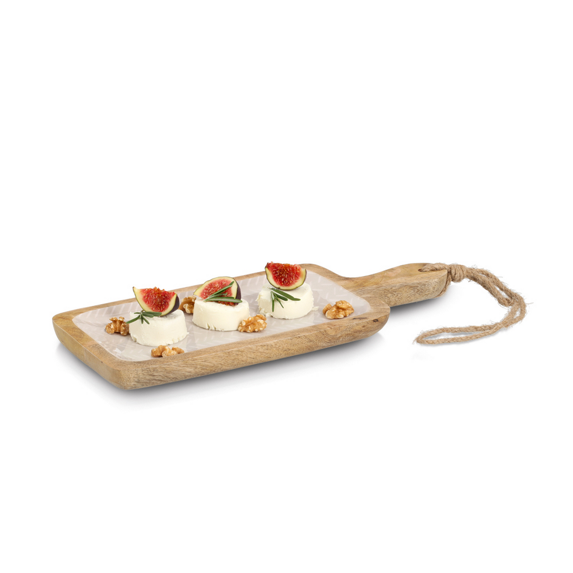 Servierbrett Mangoholz beige 38 x 2,5 x 15,2 cm