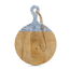 Schneide-/Servierbrett mit Griff Mangoholz blau 43 x 2 x 30 cm