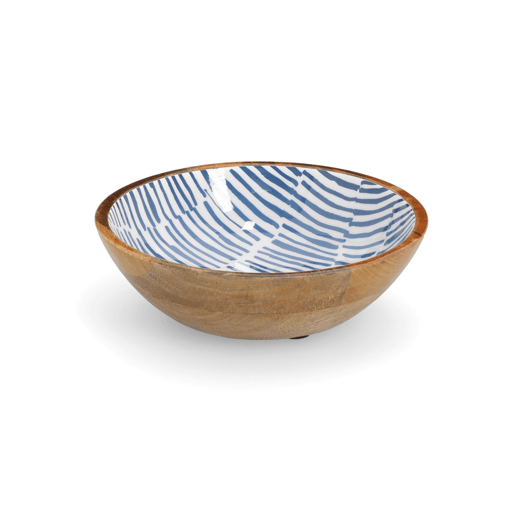 Schale Mangoholz blau 20 x 6 x 20 cm