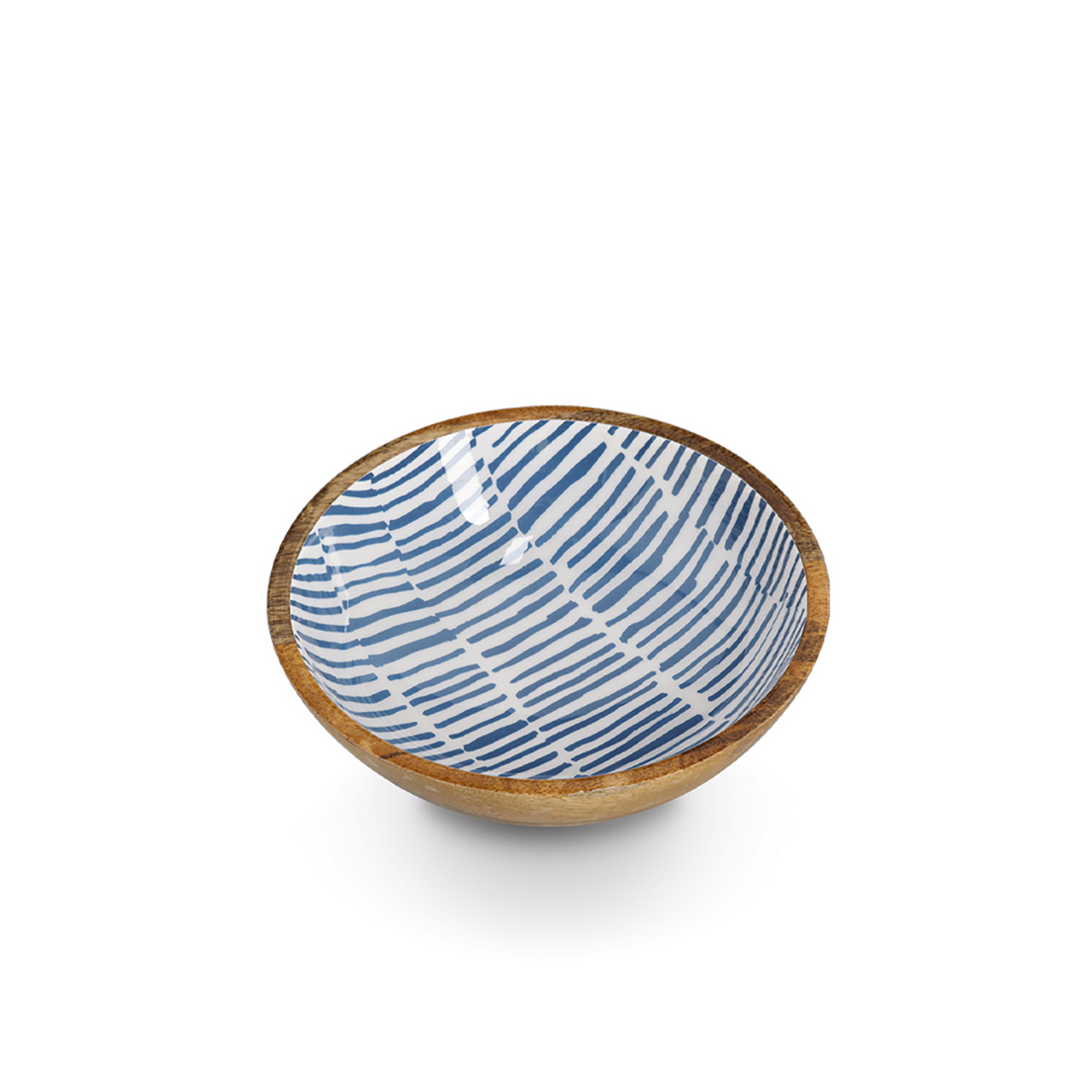 Schale Mangoholz blau 20 x 6 x 20 cm