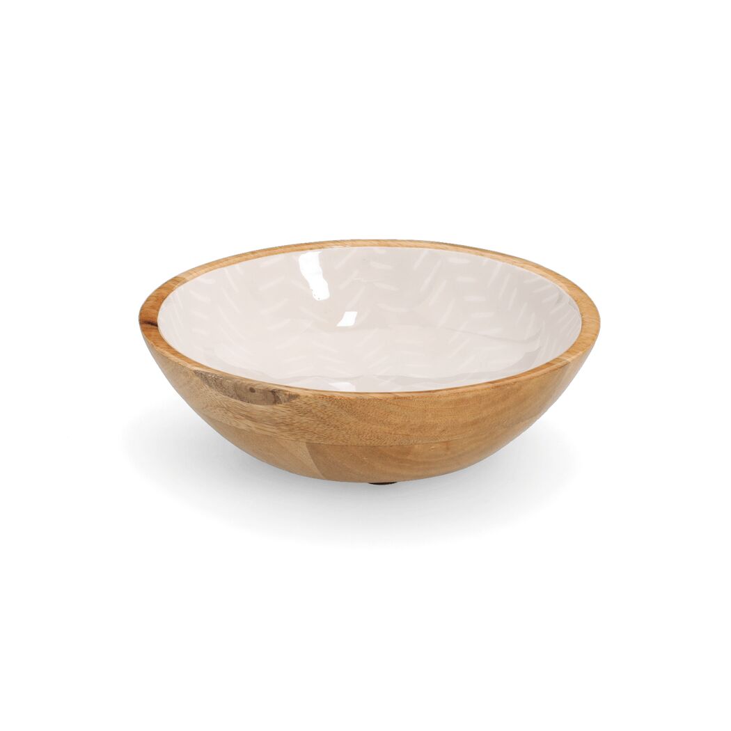 Schale Mangoholz beige 20 x 6 x 20 cm