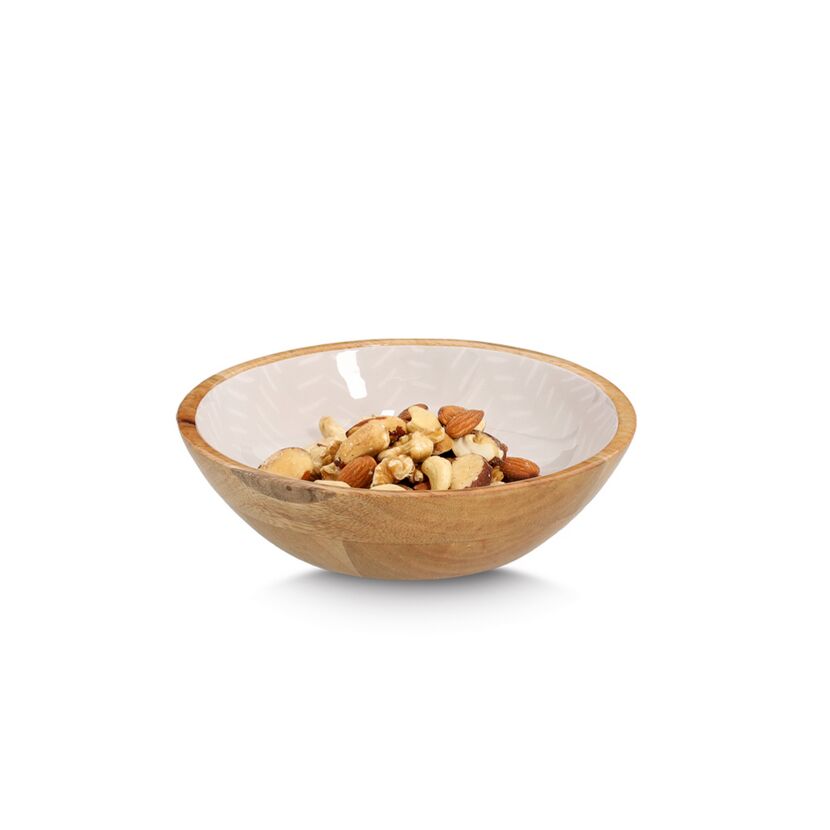 Schale Mangoholz beige 20 x 6 x 20 cm