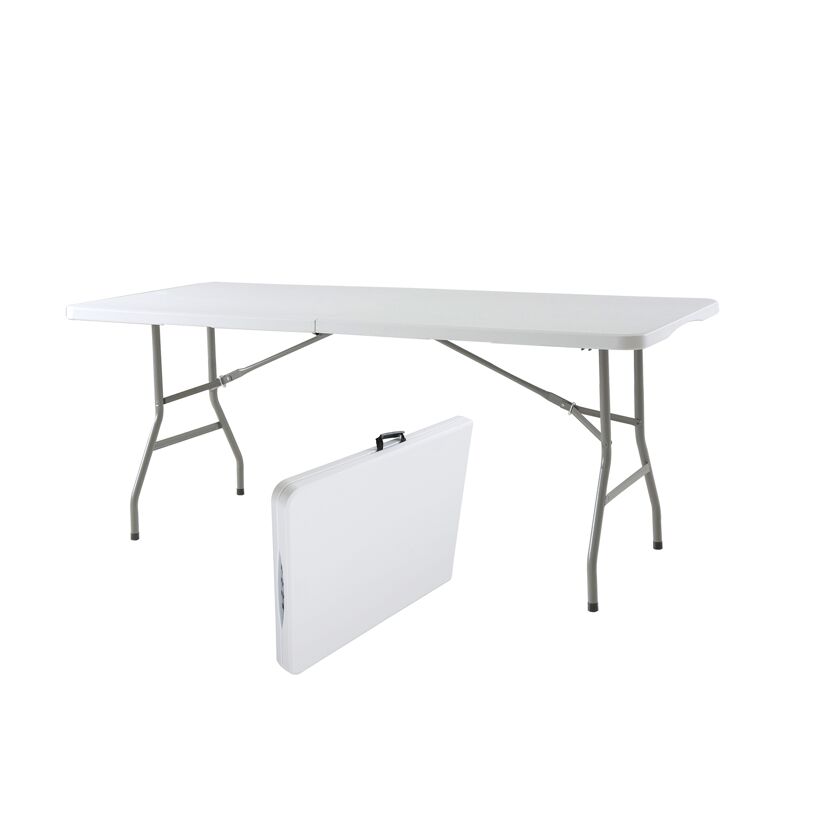 Klapptisch 'San Remo' weiß/grau 180 x 74 x 74 cm