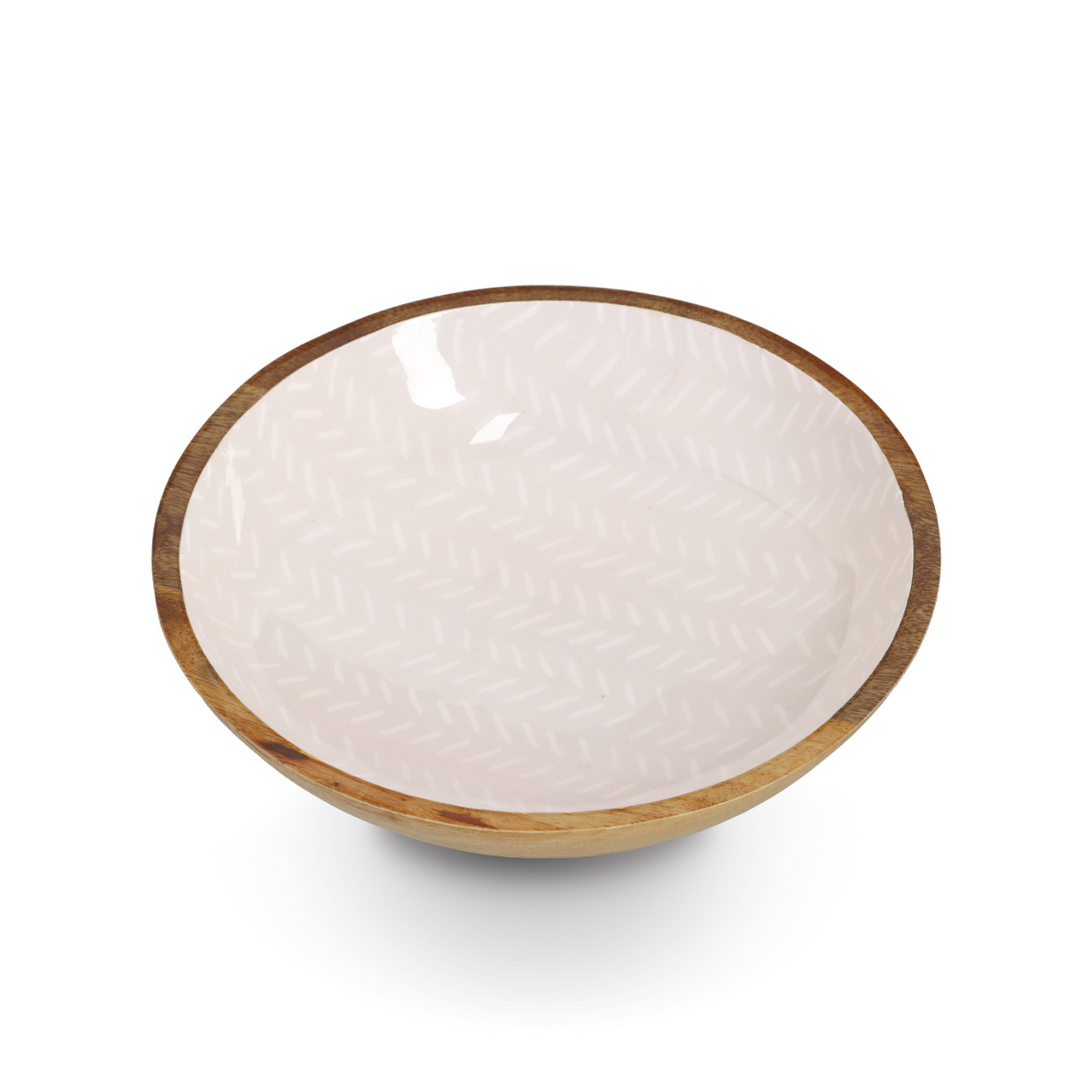 Schale Mangoholz beige 25 x 6 x 25 cm