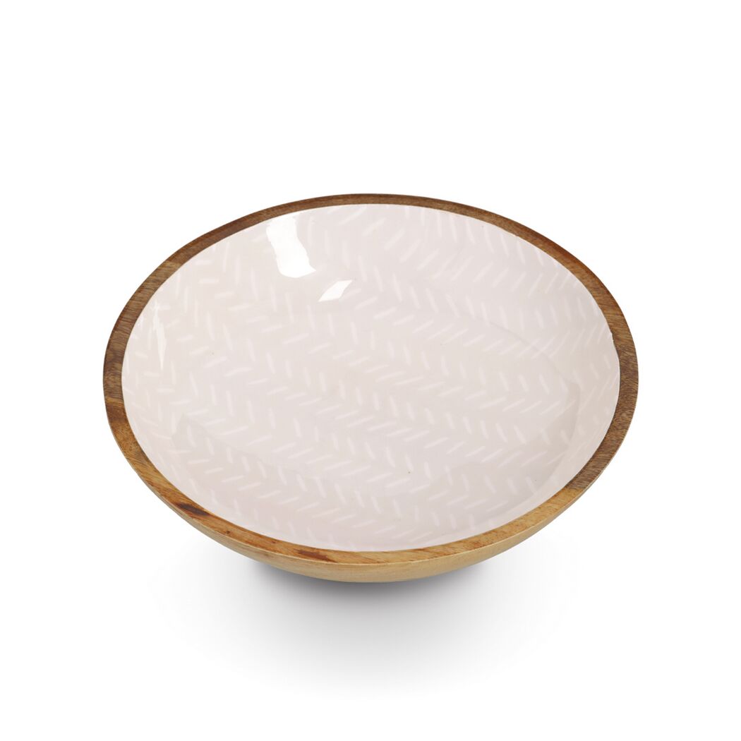 Schale Mangoholz beige 25 x 6 x 25 cm