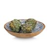 Schale Mangoholz blau 30 x 6 x 30 cm