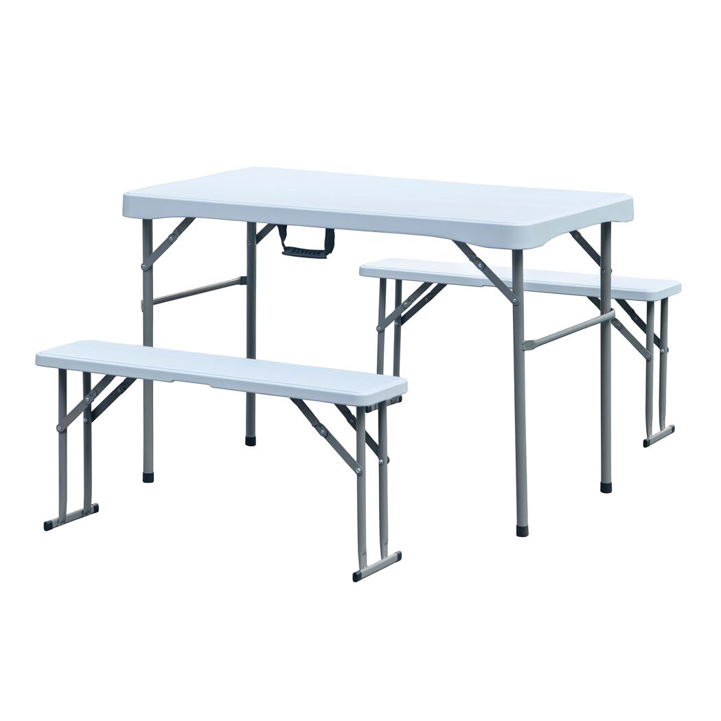 Klappbares Campingset San Remo weiß/grau