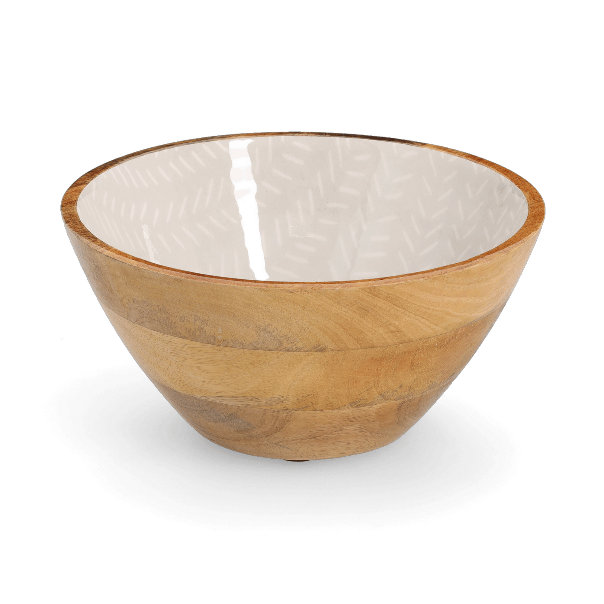 Schale Mangoholz beige 25 x 12 x 25 cm