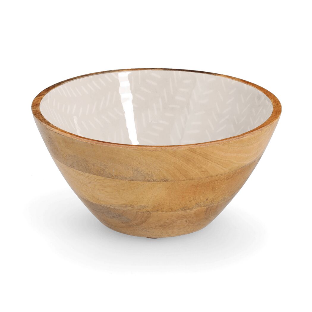 Schale Mangoholz beige 25 x 12 x 25 cm