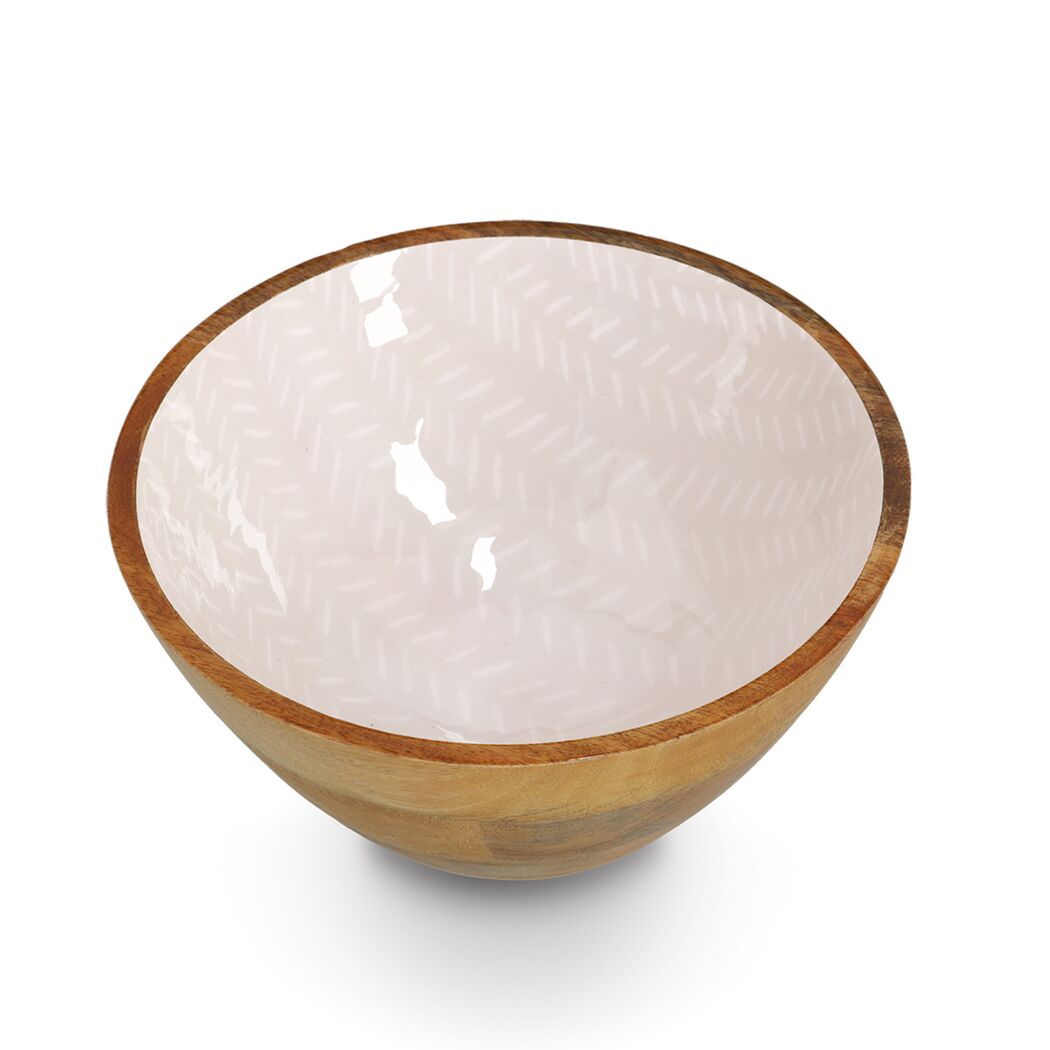 Schale Mangoholz beige 25 x 12 x 25 cm