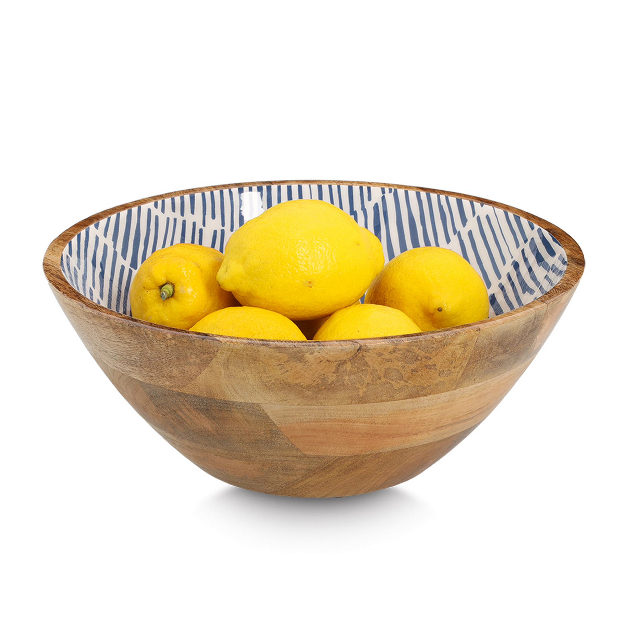 Schale Mangoholz blau 30 x 12 x 30 cm