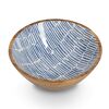 Schale Mangoholz blau 30 x 12 x 30 cm