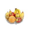 Obstkorb Metall verchromt 28,5 x 12 x 28,5 cm