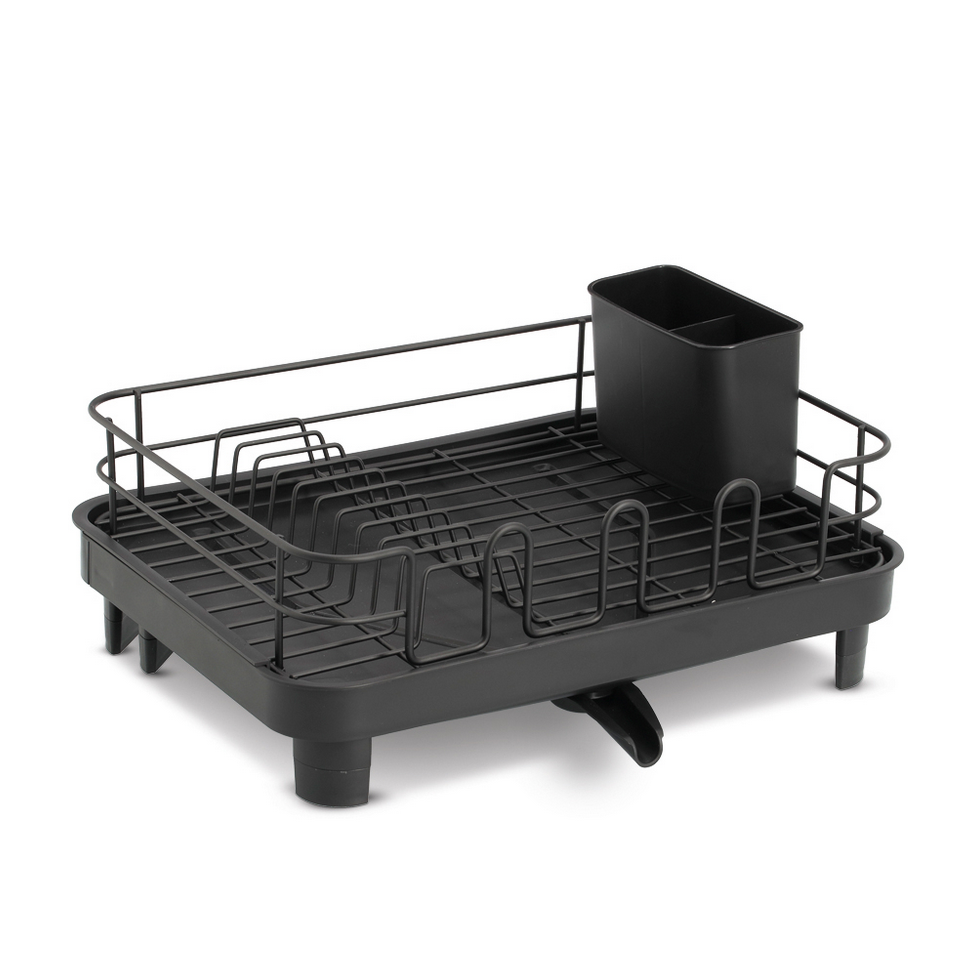 Geschirrabtropfständer Kunststoff/Metall schwarz 41 x 20 x 32 cm