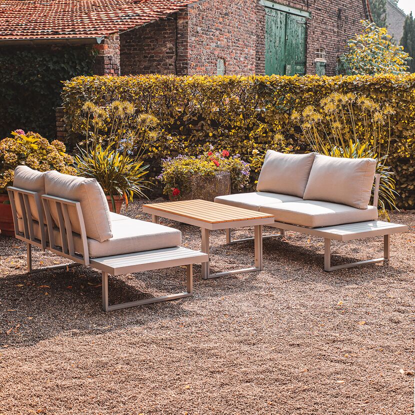 Aluminium Loungemöbelset 'Aruba' für 4 Personen