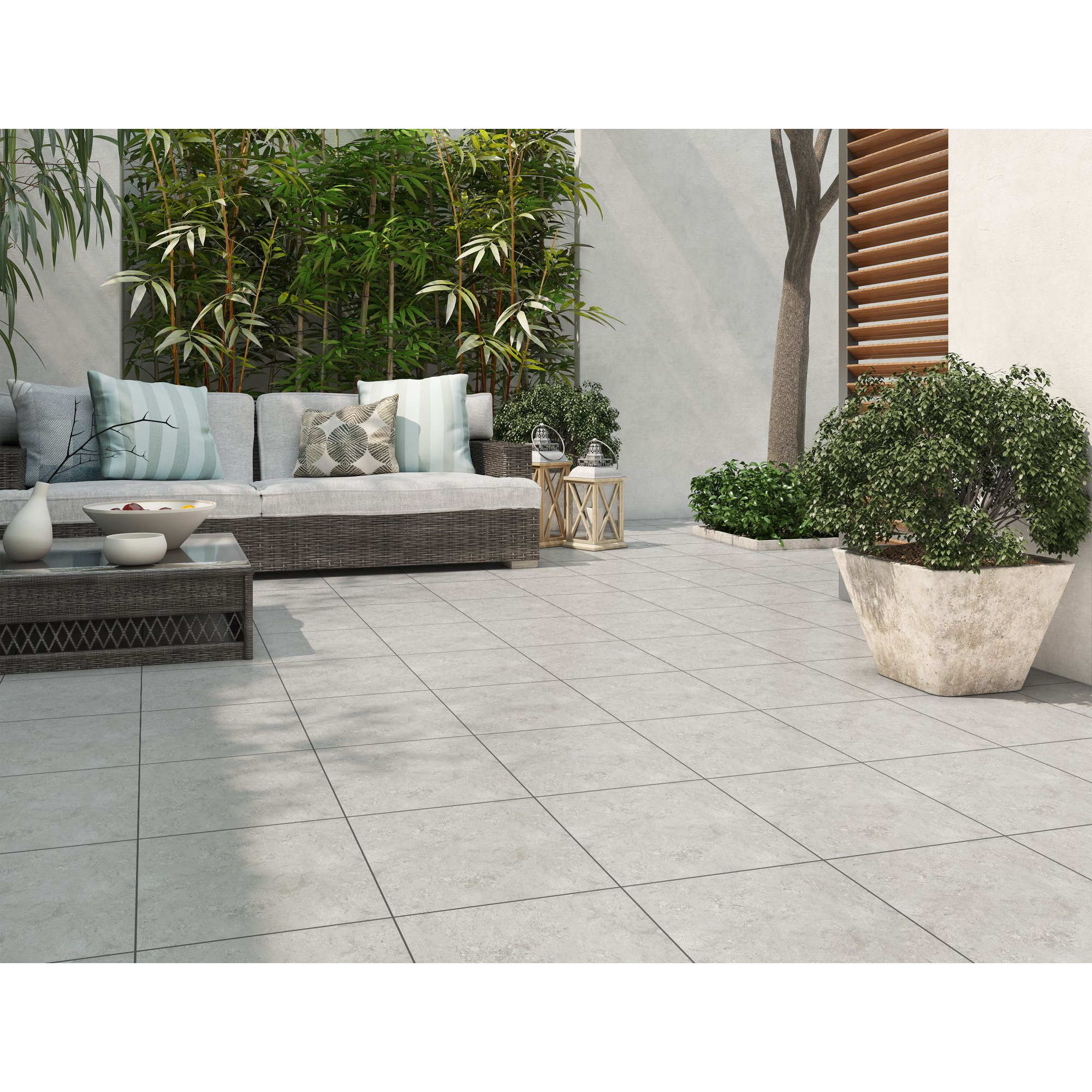 Bodenfliese 'Marga' Feinsteinzeug grau 40 x 40 x 2 cm