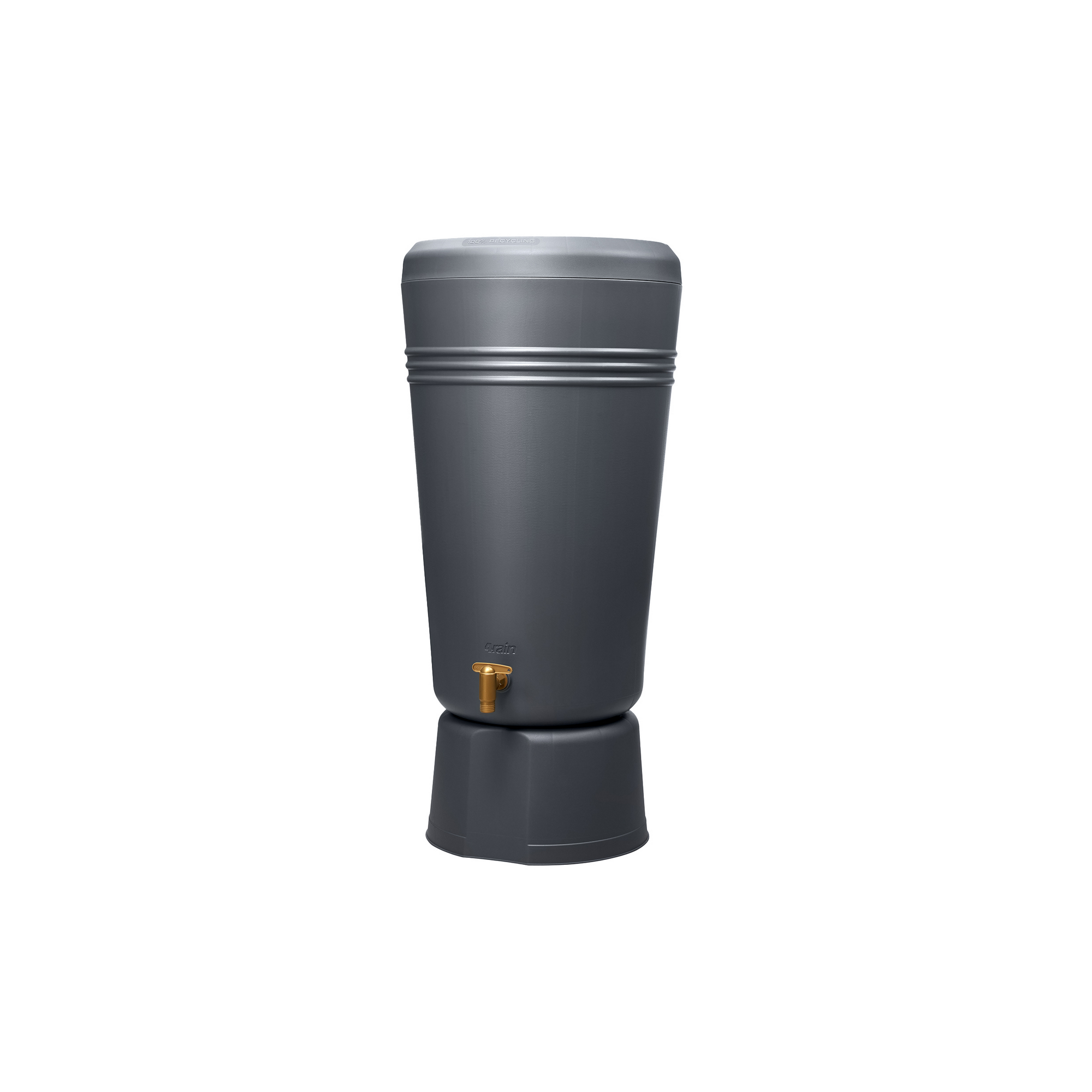 Regentonne 2in1 'Azura' graphite grey 120 l inklusive Pflanzschale und Unterstand