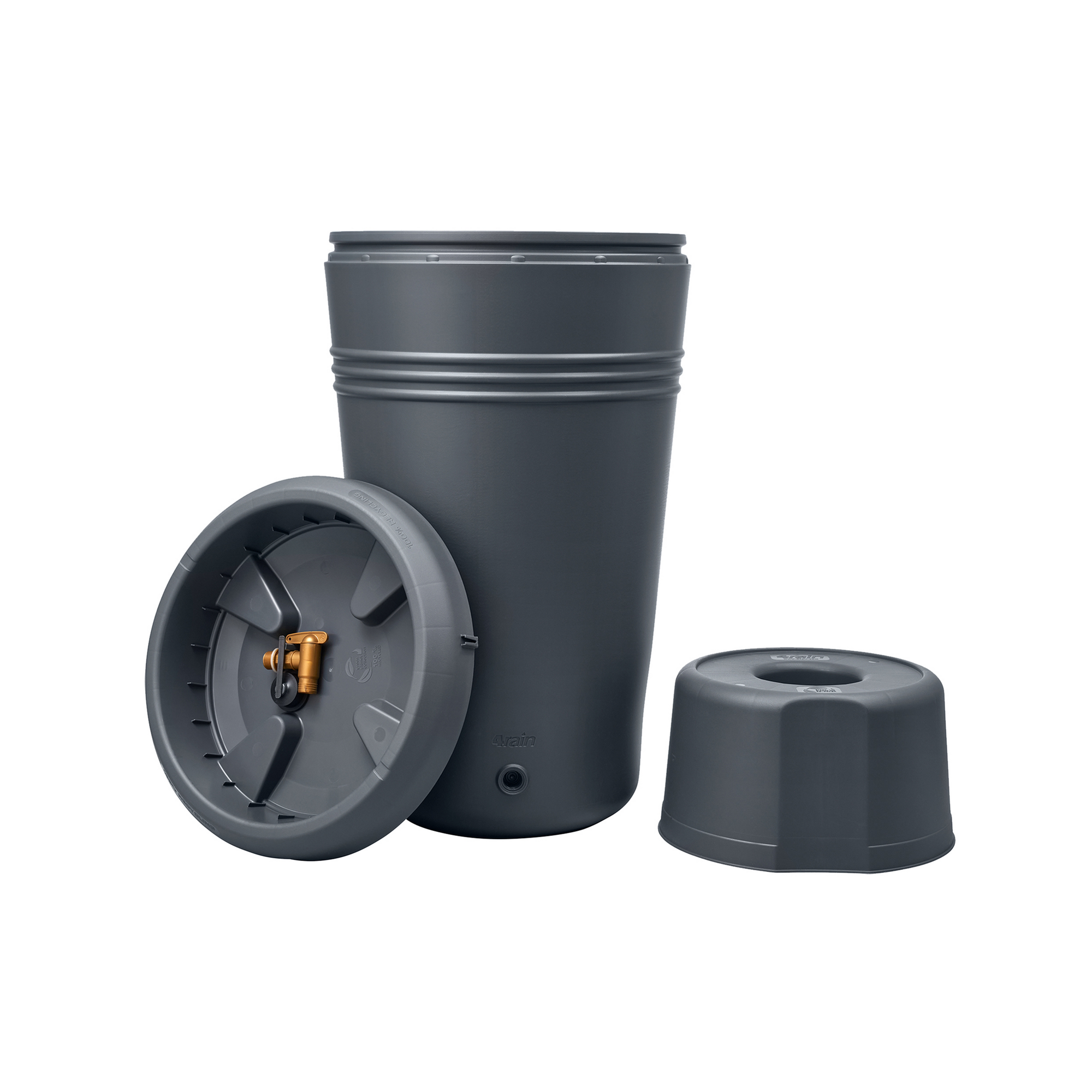Regentonne 2in1 'Azura' graphite grey 120 l inklusive Pflanzschale und Unterstand