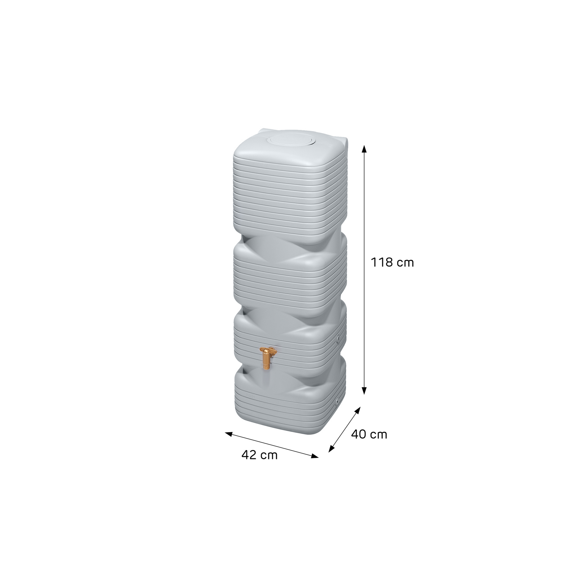 Wandtank 'Quadro' betongrau 170 l