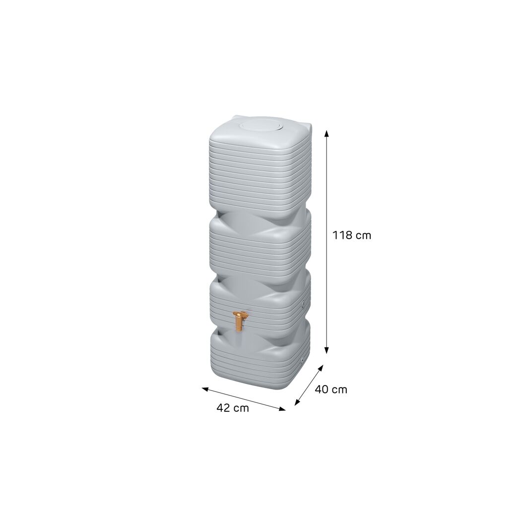 Wandtank 'Quadro' betongrau 170 l