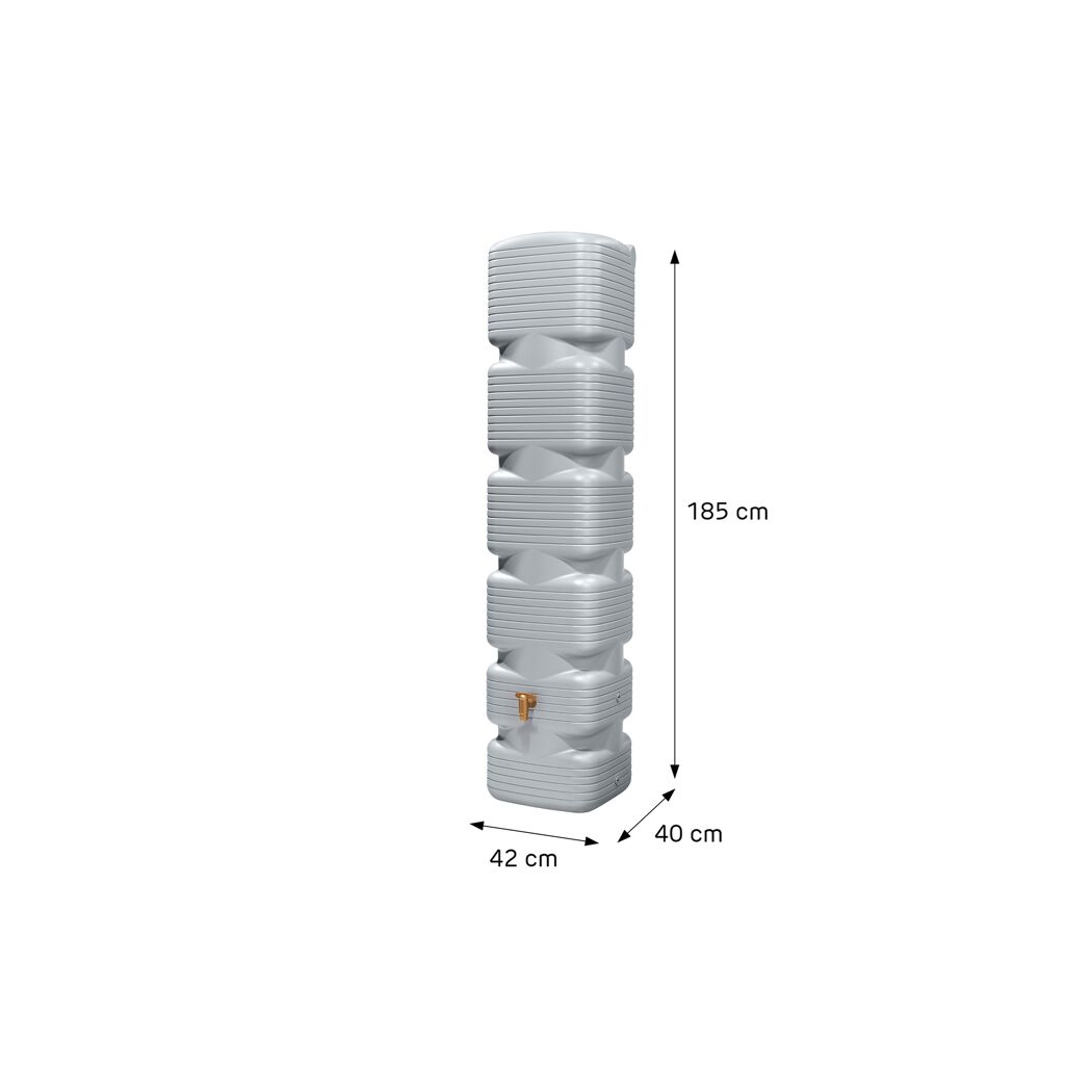 Wandtank 'Quadro' betongrau 270 l