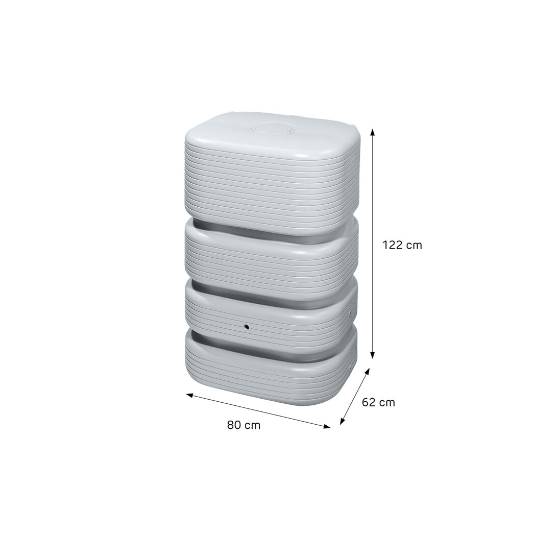 Wandtank 'Quadro' betongrau 500 l