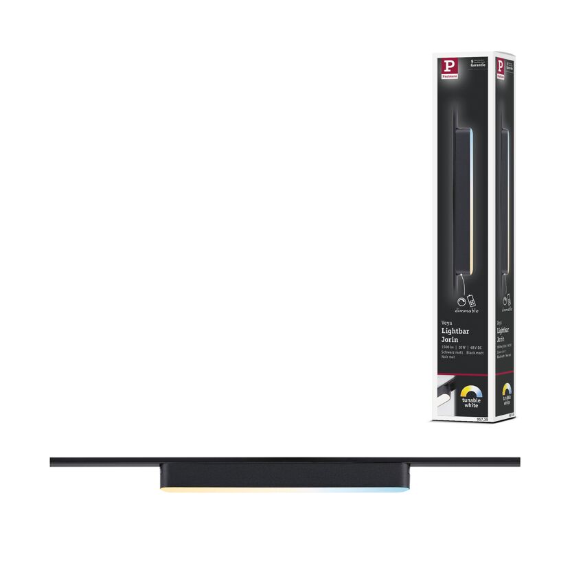 LED-Lightbar 'Veya Jorin' mattschwarz 2700 K 10 W 800 lm