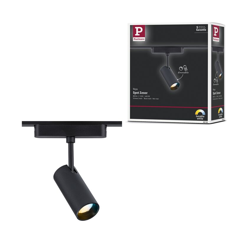 LED-Spotleuchte 'Veya Zenor' mattschwarz 2700 K 7,5 W 680 lm
