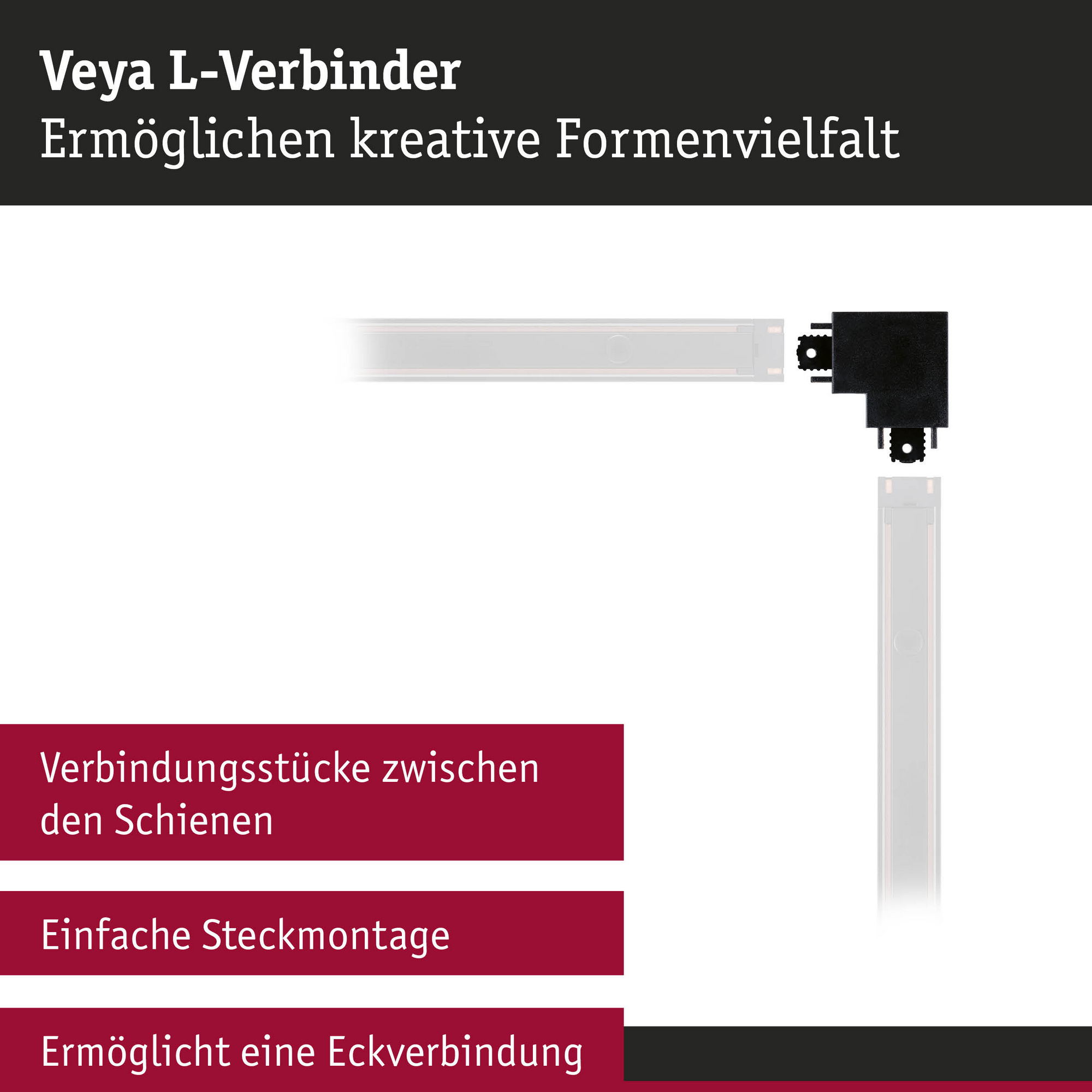 L-Verbinder 'Veya' schwarz