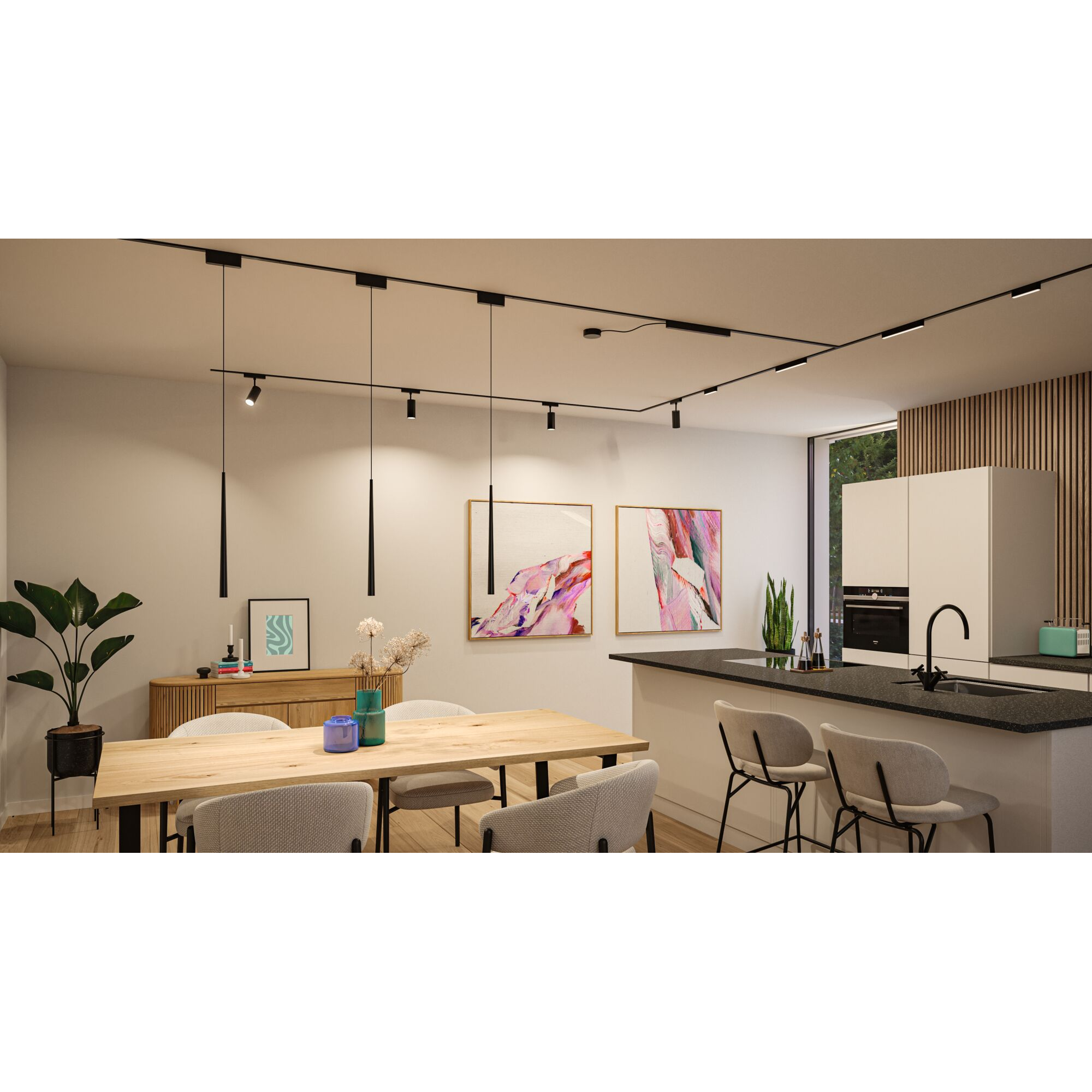 Smart-LED-Spotleuchte 'Veya Zenor' mattschwarz 3000 K 7,5 W 850 lm