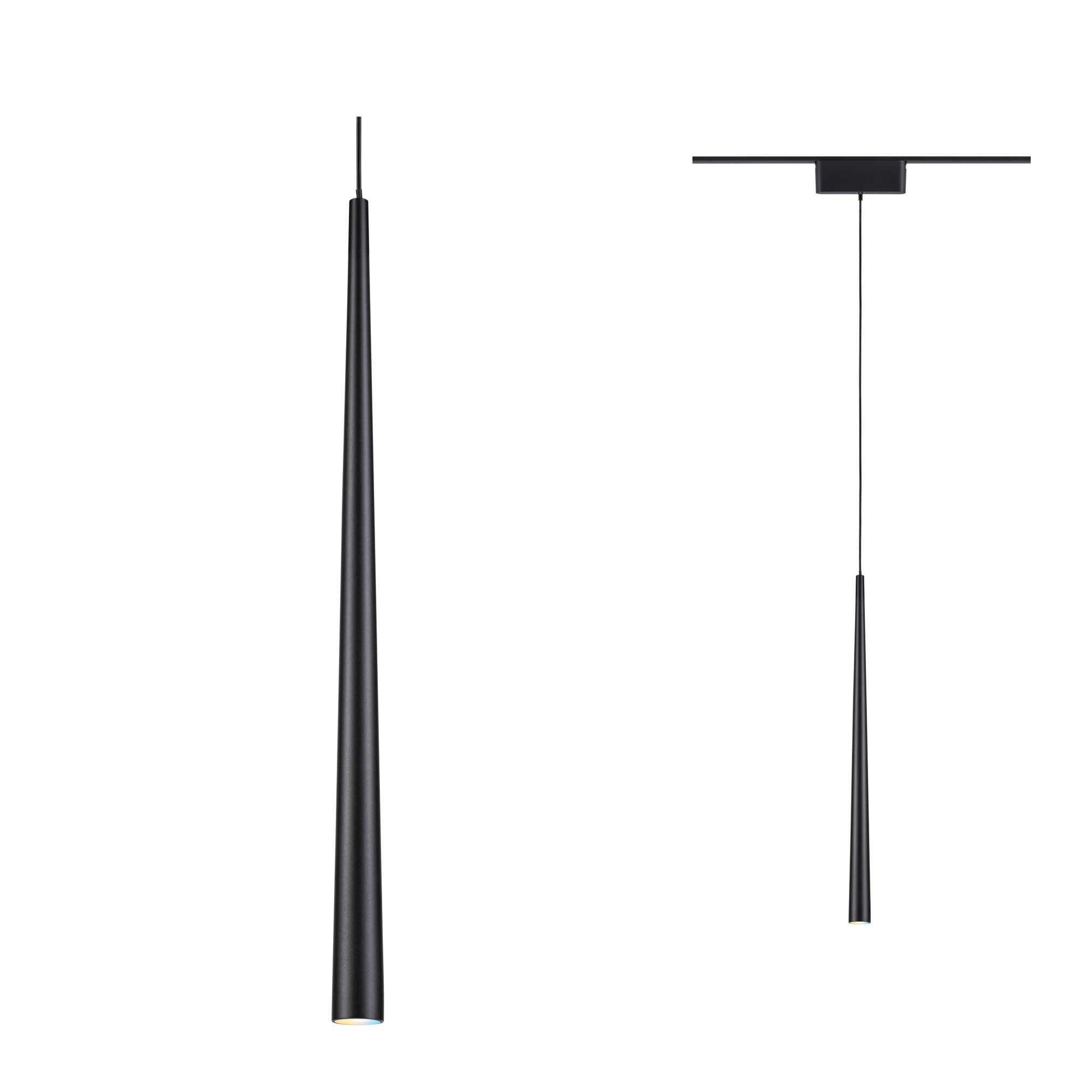 Smart-LED-Pendelleuchte 'Veya Lyren' mattschwarz 2700 K 5,2 W 350 lm