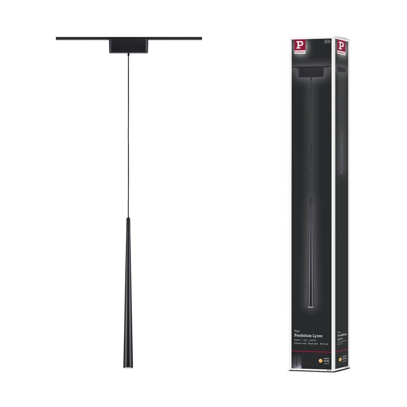 LED-Pendelleuchte 'Veya Lyren' mattschwarz 3000 K 5 W 440 lm