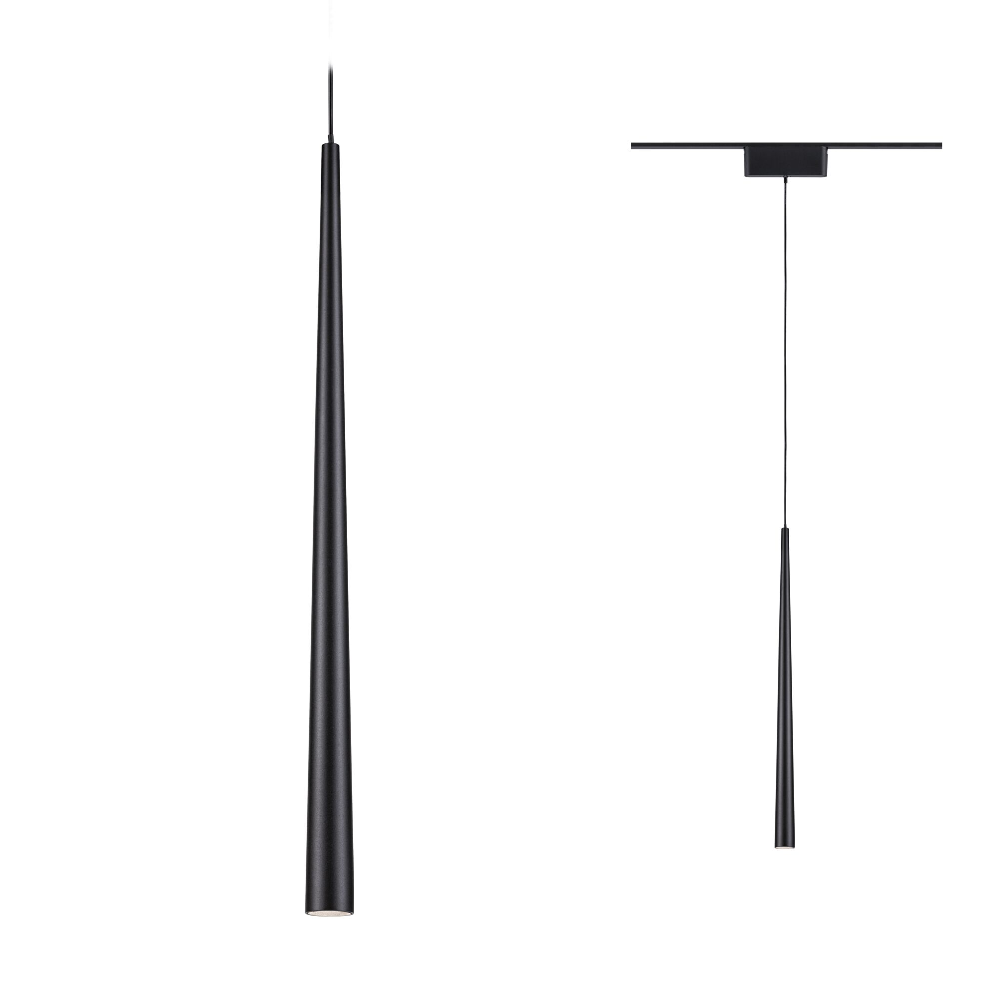 Smart-LED-Pendelleuchte 'Veya Lyren' mattschwarz 3000 K 5 W 440 lm