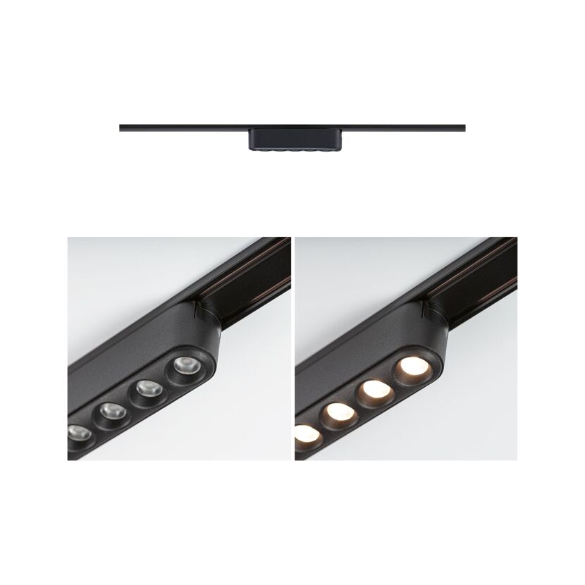 LED-Lightbar 'Veya Lensia' mattschwarz 3000 K 6 W 400 lm