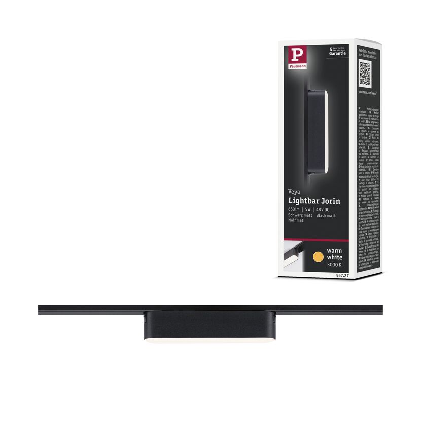 LED-Lightbar 'Veya Jorin' mattschwarz 3000 K 5 W 300 lm