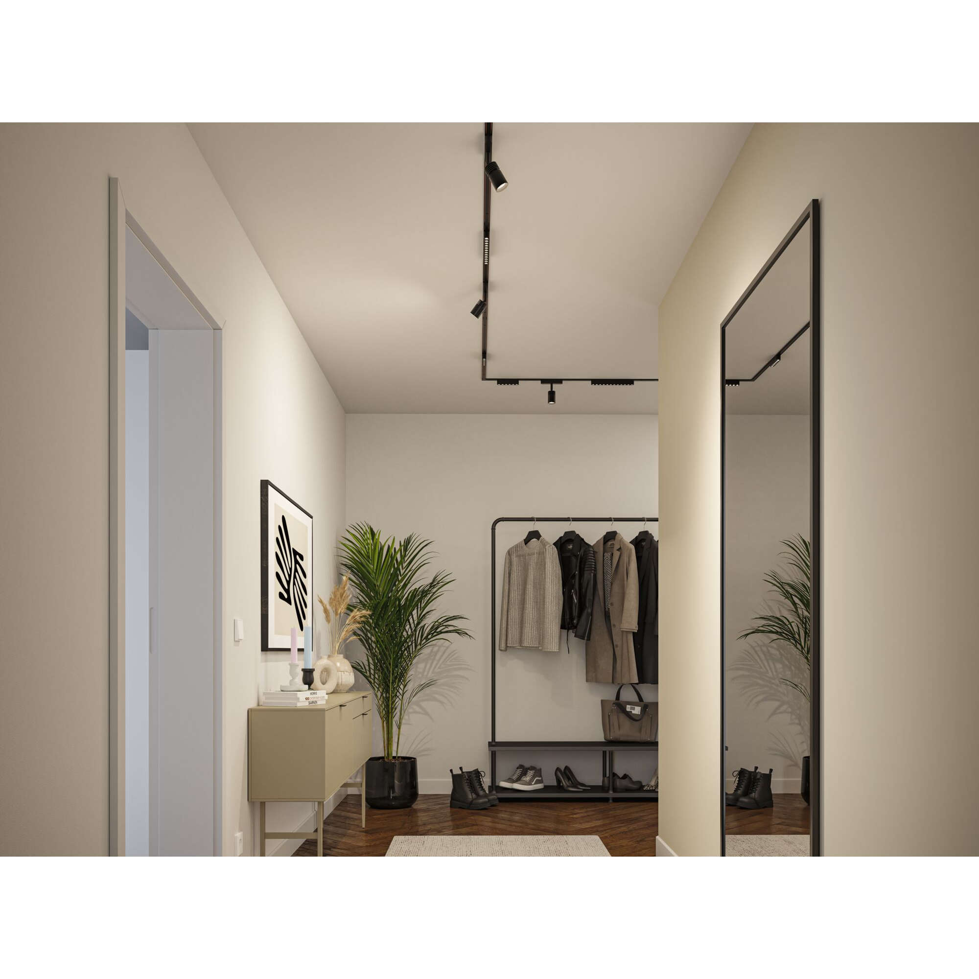 Smart-LED-Spotleuchte 'Veya Zoom' mattschwarz 3000 K 5 W 580 lm